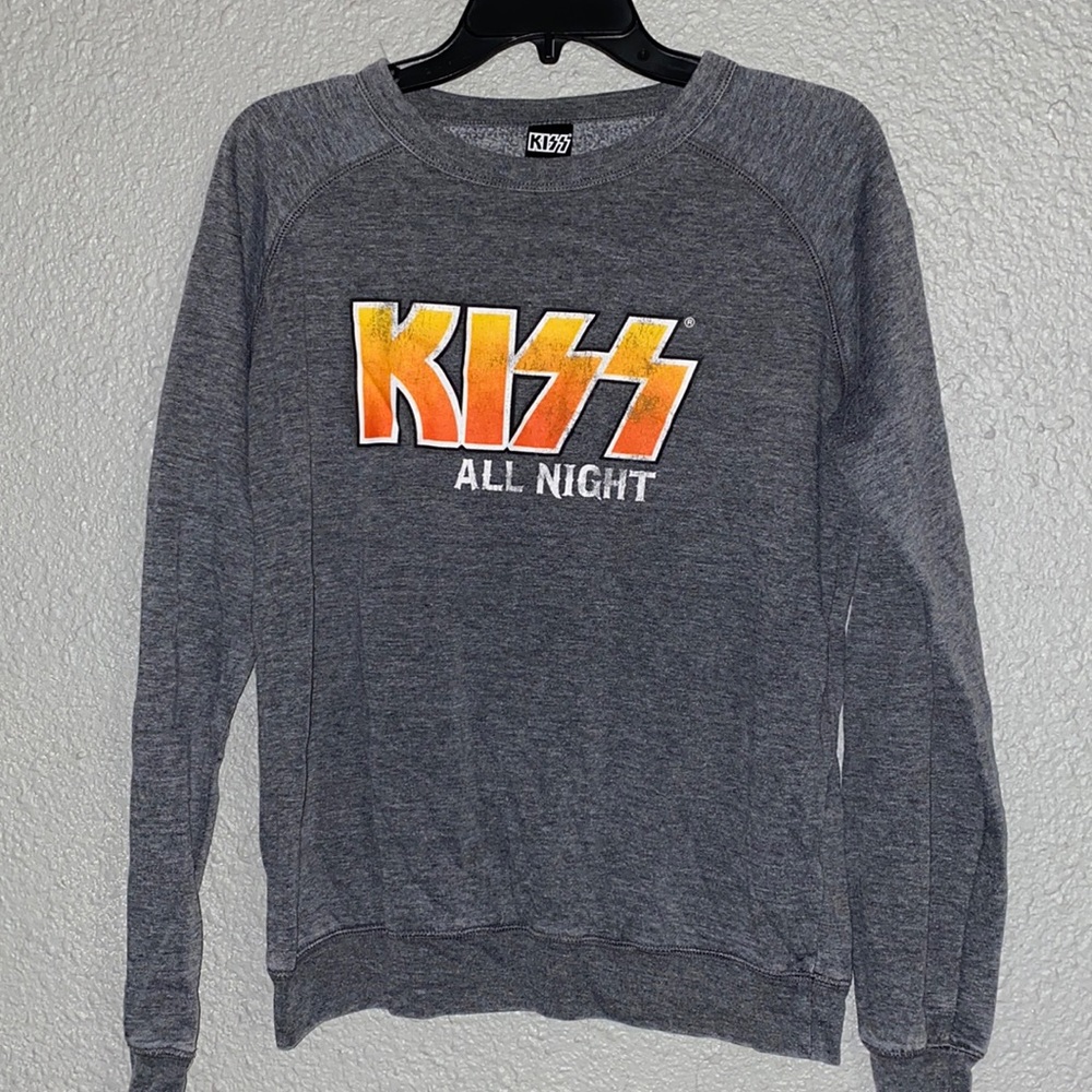 Gray KISS Crewneck Sweatshirt